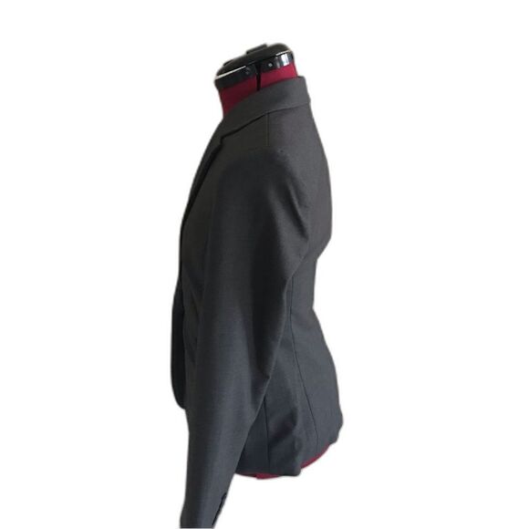 Worthington Blazer Women's Size 4 Grey One-Button Long Sleeve Front Pockets - Picture 4 of 12